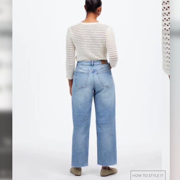 Madewell The Curvy Perfect Vintage Wide-Leg Crop Jean, Size 29, Altoona Wash - Picture 4 of 16